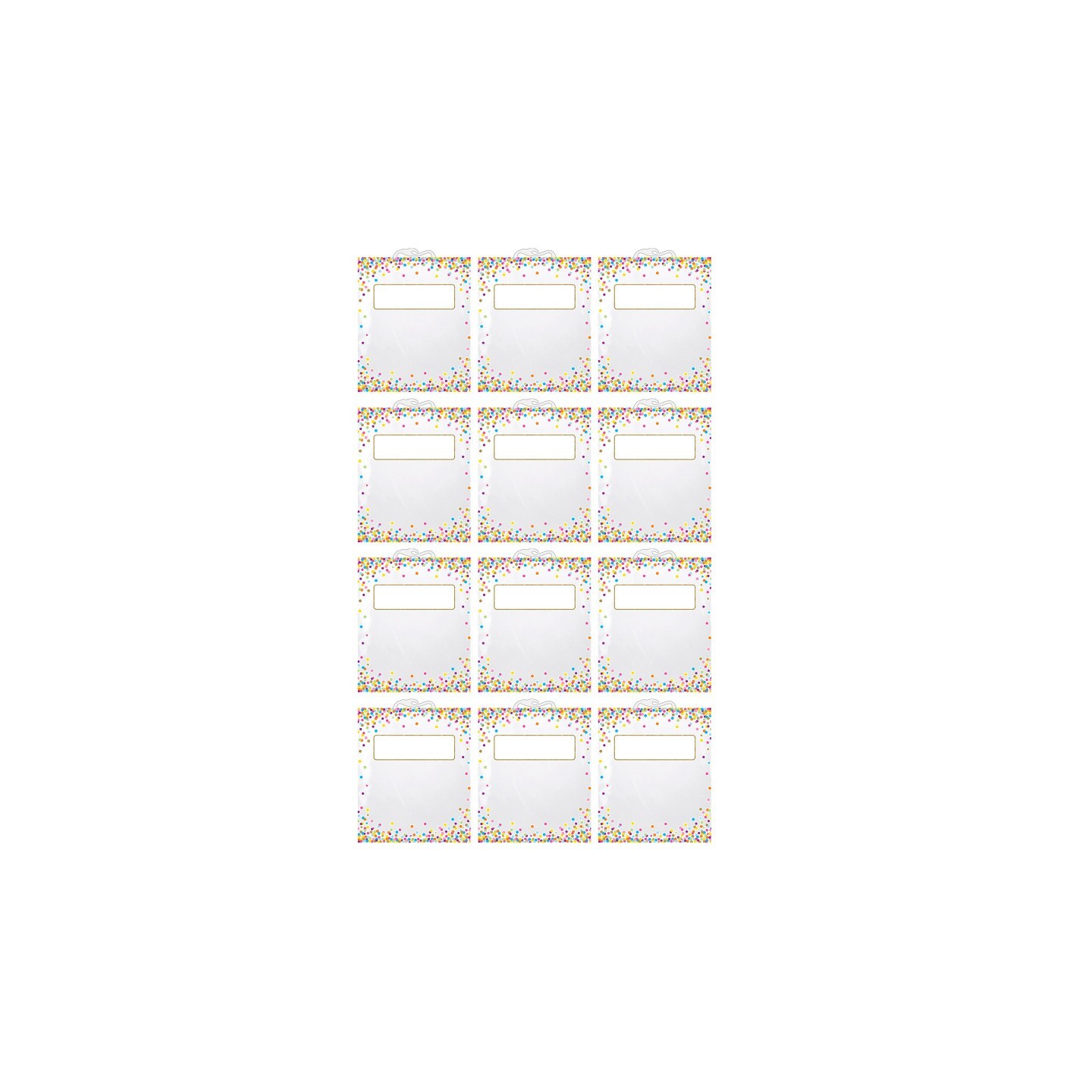 Ashley Productions® Hanging Confetti Pattern Storage/Book Bag, 10.5" x 12.5", Pack of 12