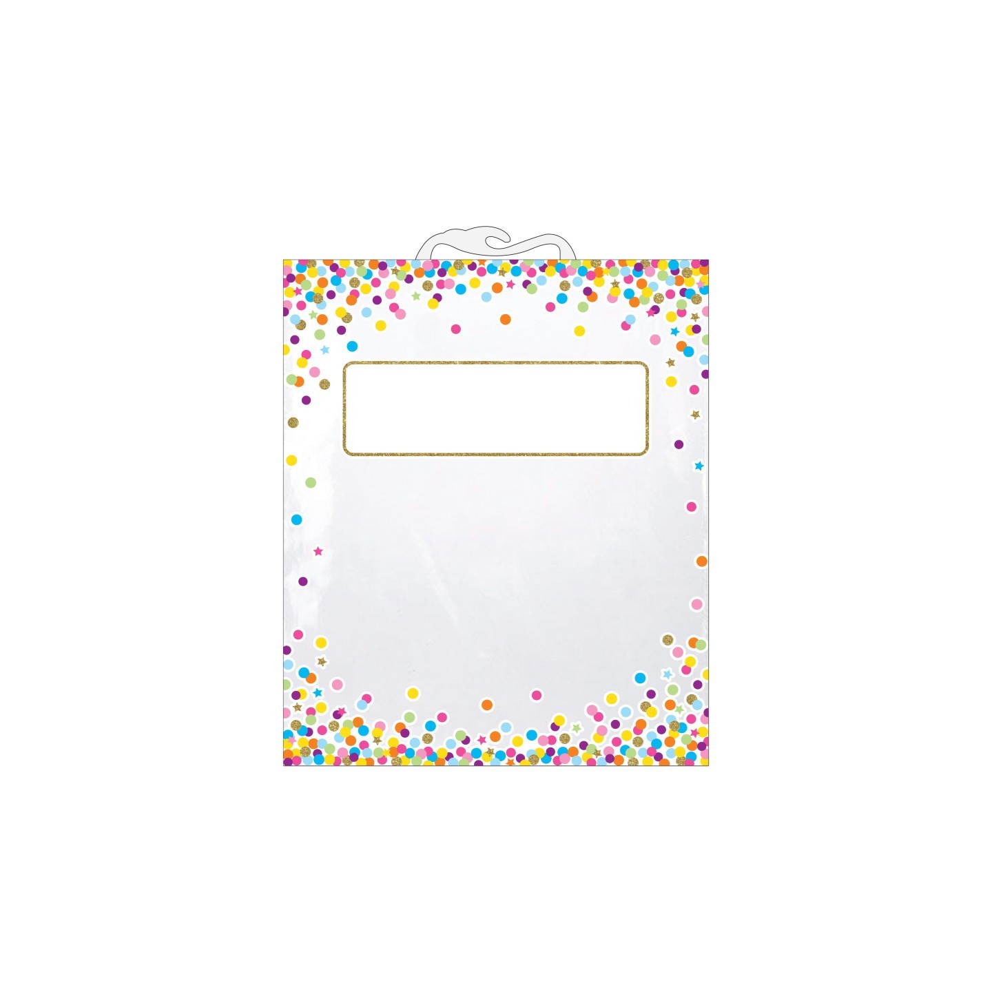 Ashley Productions® Hanging Confetti Pattern Storage/Book Bag, 10.5" x 12.5", Pack of 6