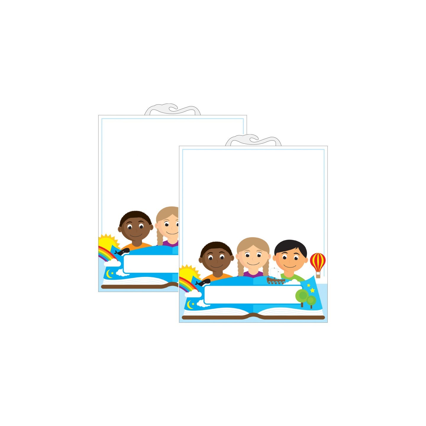 Ashley Productions® Multicultural File Buddy Storage Bag, 10.5" x 12.5", 6 Per Pack, 2 Packs