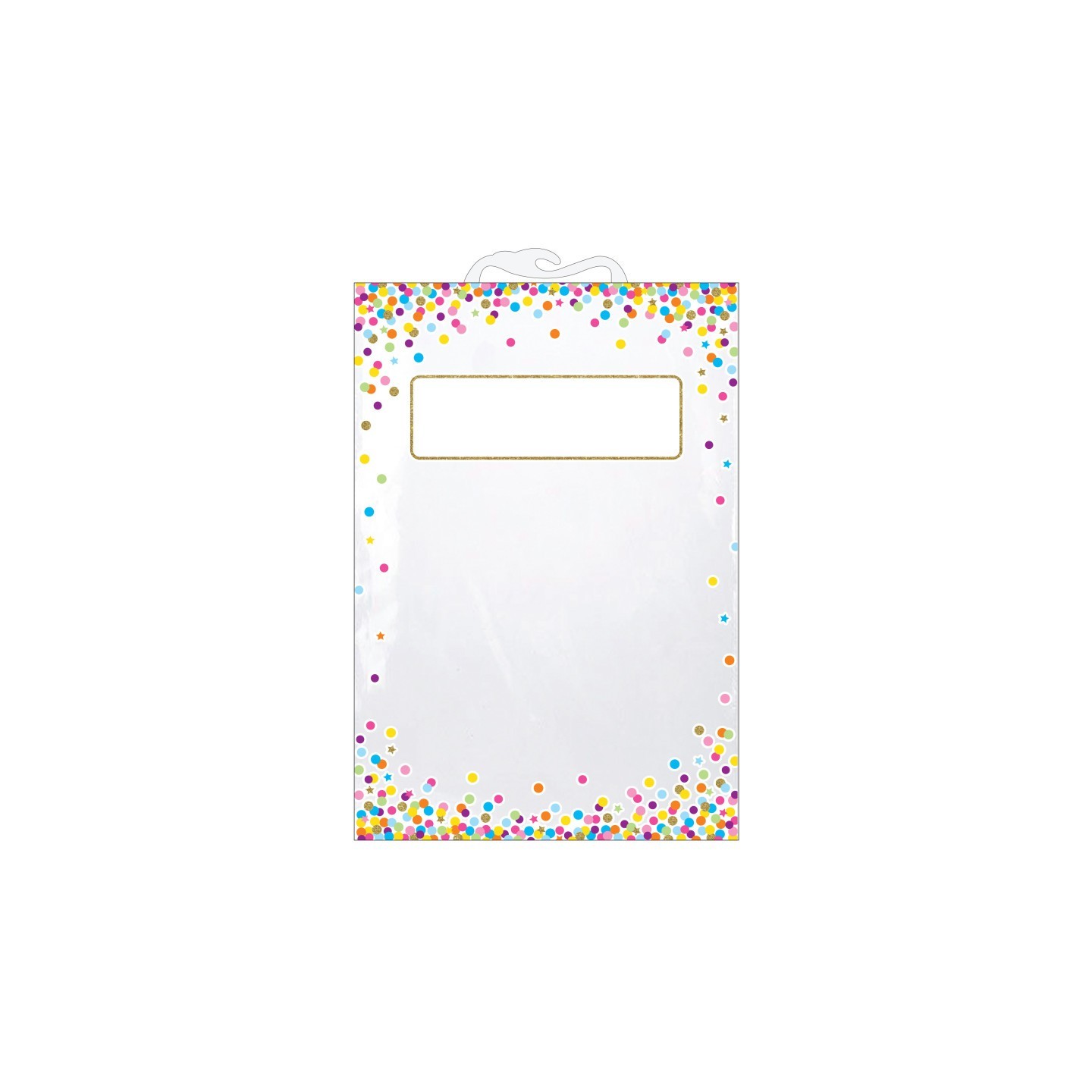 Ashley Productions® Hanging Confetti Pattern Storage/Book Bag, 11" x 16", Pack of 5