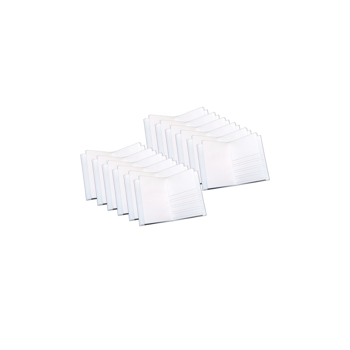 Ashley Productions® Hardcover Blank Book Primary Lined, 6" x 8" Portrait, White, Pack of 12