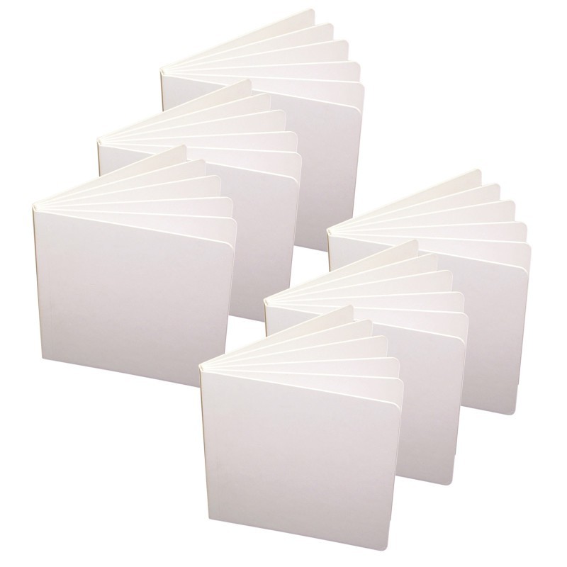 Ashley Productions® Blank Chunky Board Book, 5" x 5", White, Pack of 6
