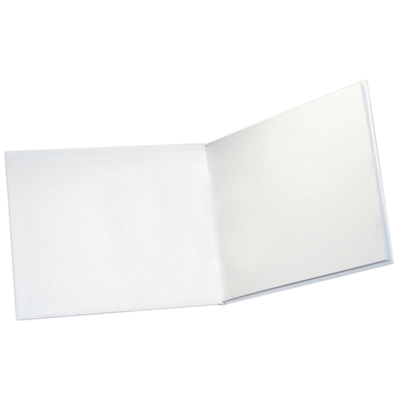 Ashley Productions® Big Hardcover Blank Book, 11" x 8.5" Landscape, White