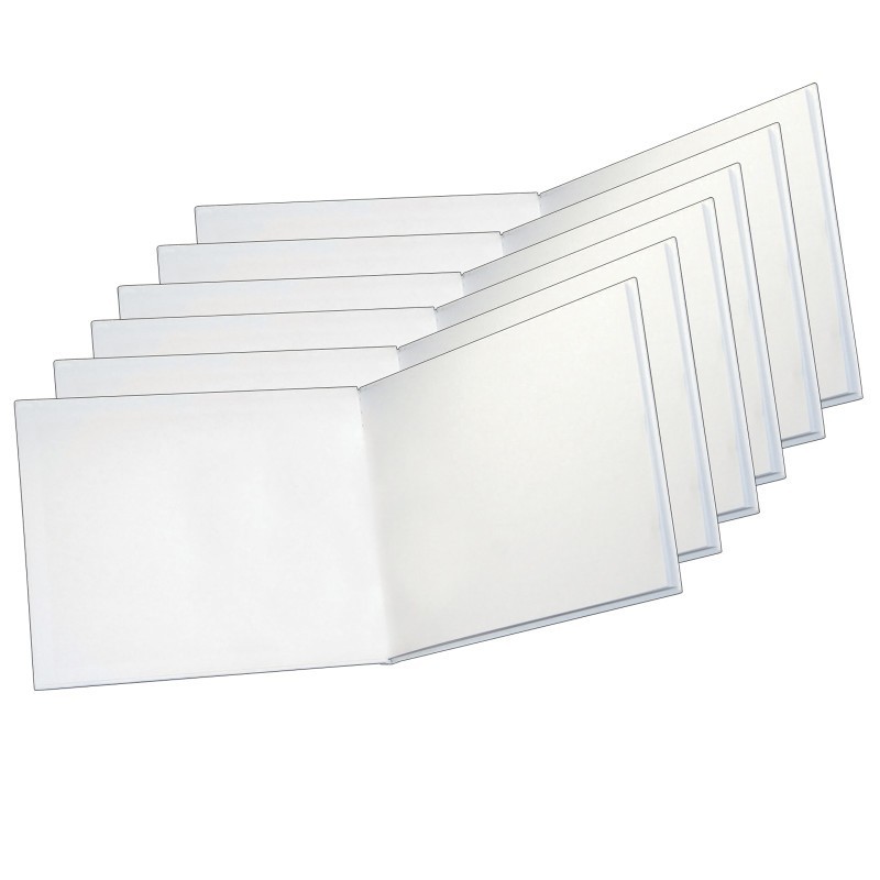 Ashley Productions® Big Hardcover Blank Book, 11" x 8.5" Landscape, White, Pack of 6
