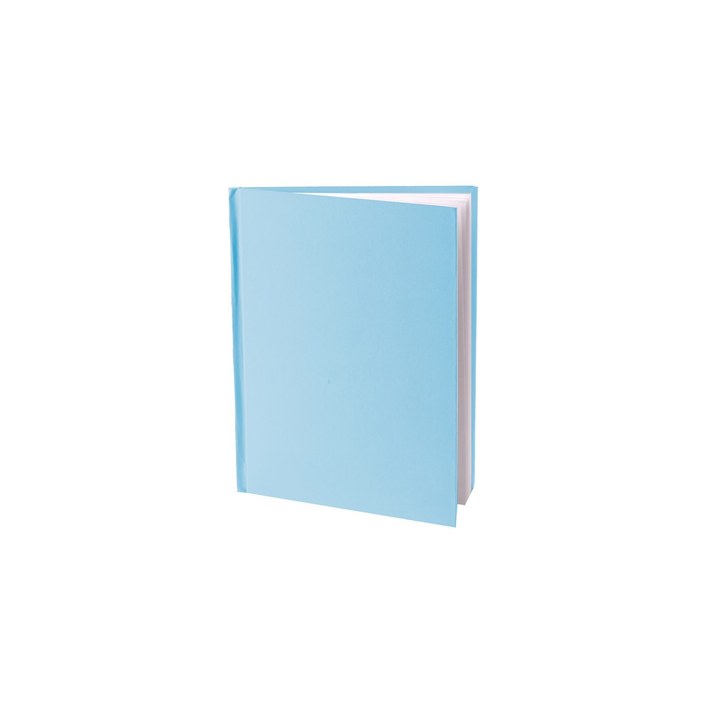 Young Authors Blue Hardcover Blank Book, White Pages, 8"H x 6"W Portrait, 14 Sheets/28 Pages