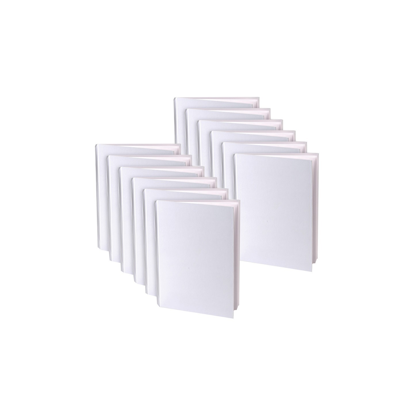 Young Authors Blank Hardcover Book, White Pages, 5" x 4" Portrait, 14 Sheets/28 Pages, Pack of 12