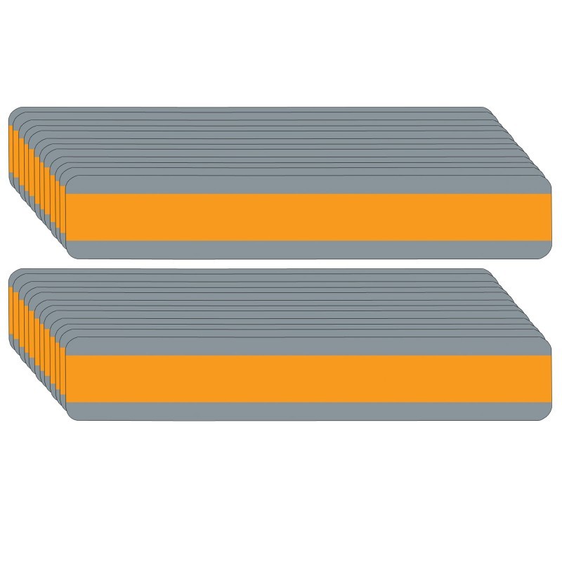 Ashley Productions® Double Wide Sentence Strip Reading Guide, 1-1/4" x 7-1/4", Orange, Pack of 24