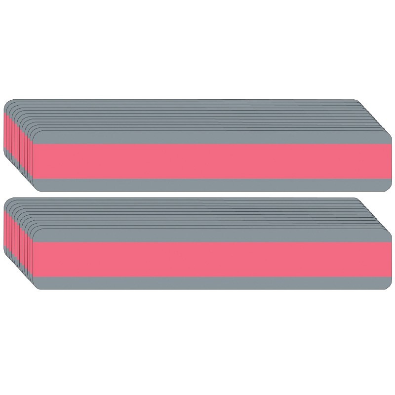 Ashley Productions® Double Wide Sentence Strip Reading Guide, 1-1/4" x 7-1/4", Rose, Pack of 24