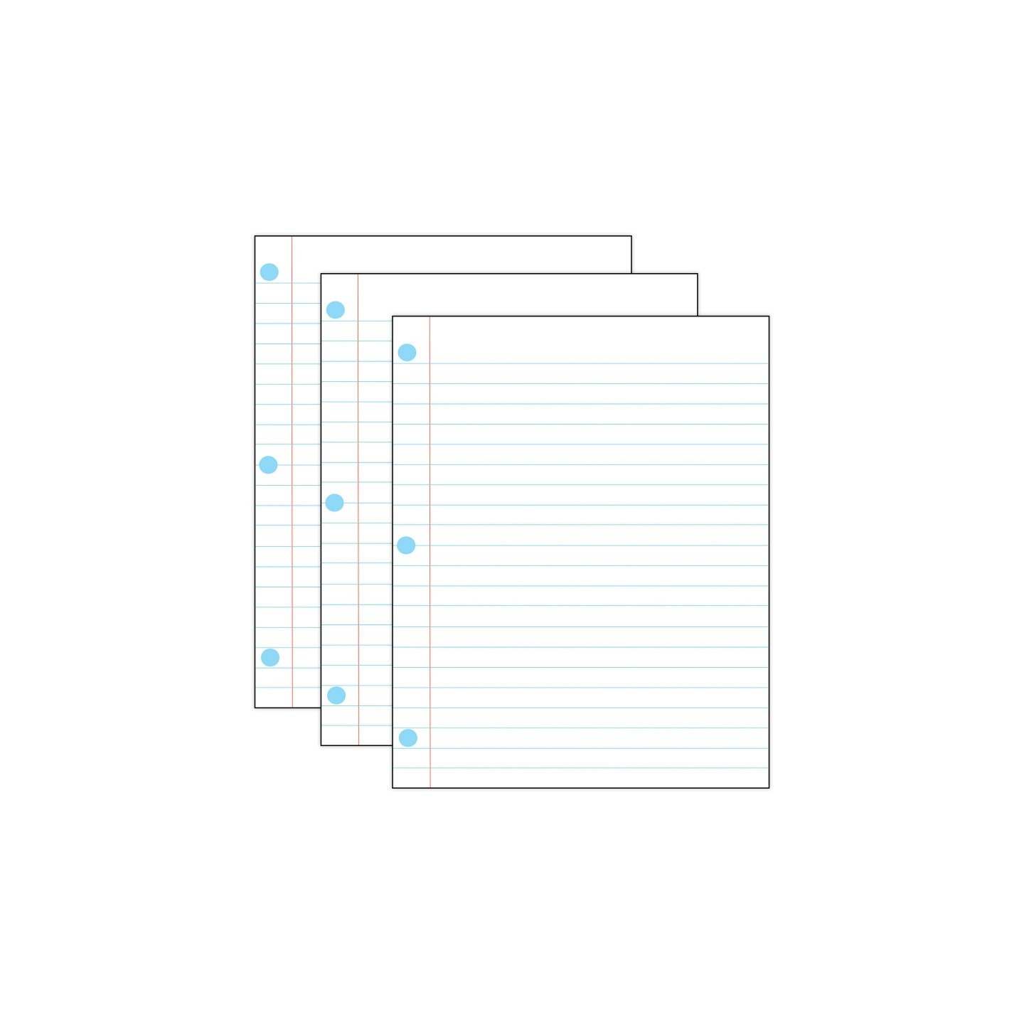 Ashley Productions® Large Magnetic Notebook Page, 12" x 15", Pack of 3