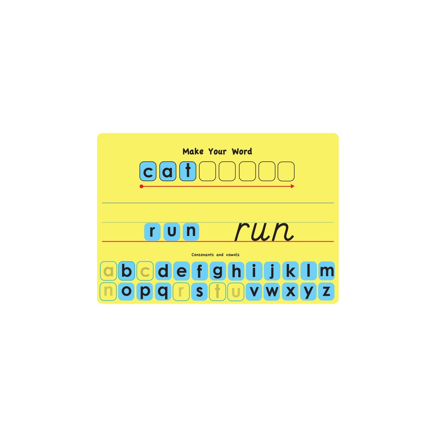 Smart Poly® Touch-Stik™ Phonics Tiles & Mat, Make Your Word Set, 104 Tiles