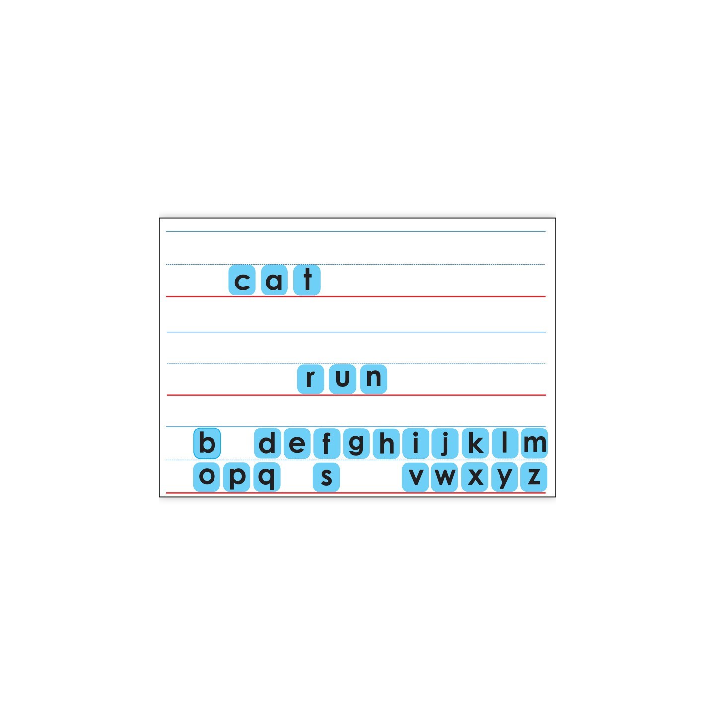 Smart Poly® Touch-Stik™ Phonics Tiles & Mat, Fun with Letters Set, 104 Tiles