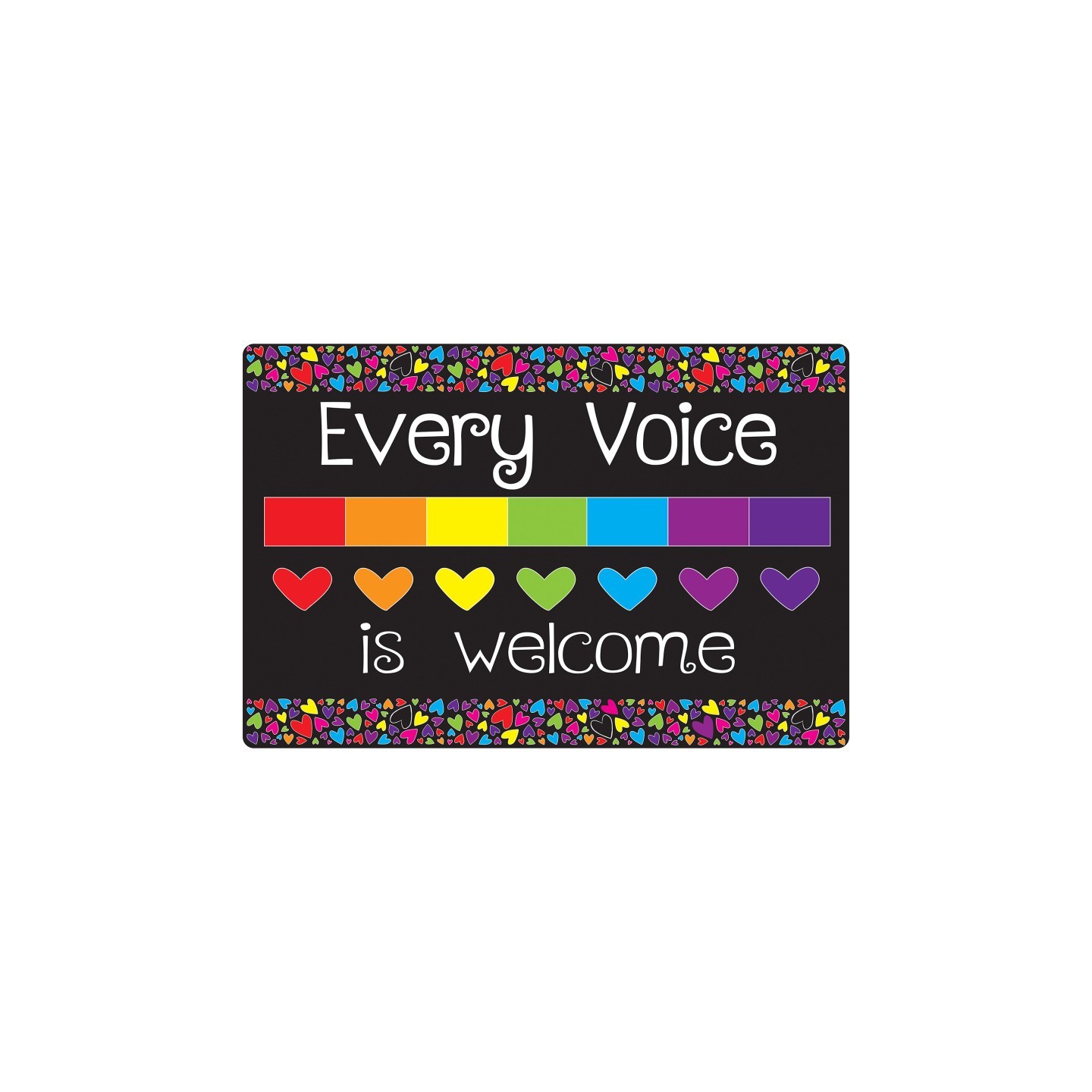Smart Poly® Computer Mouse Pad, 8" x 10", Every Voice is Welcome Here