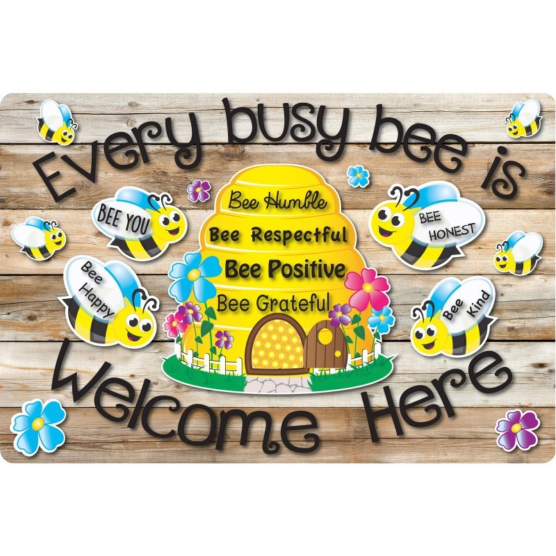 Smart Poly® Computer Mouse Pad, 8" x 10", Every Busy Bee is Welcome Here