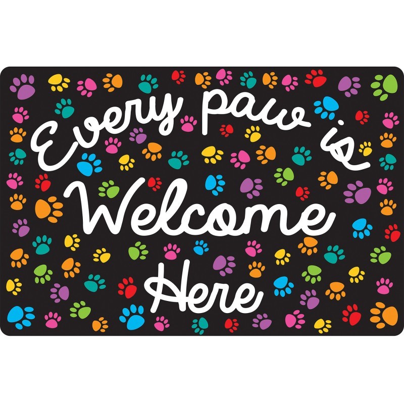Smart Poly® Computer Mouse Pad, 8" x 10", Every Paw is Welcome Here