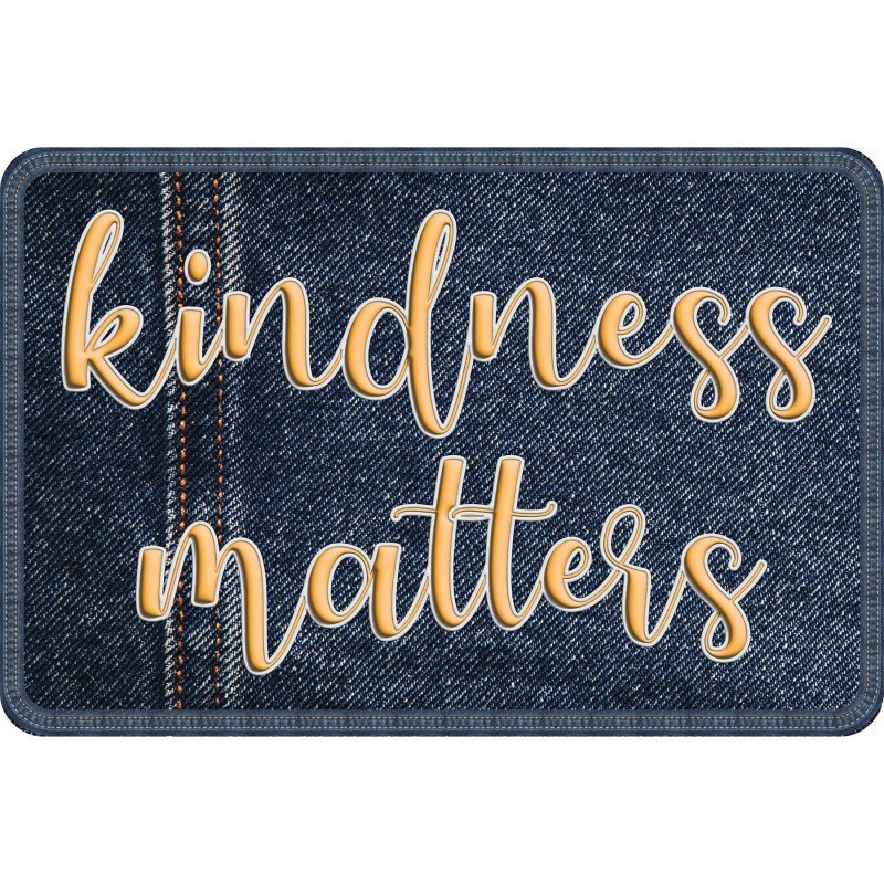 Ashley Productions® The Original Fun Mat® Computer Mouse Pad, 11.75x8 in, Kindness Matters, Denim
