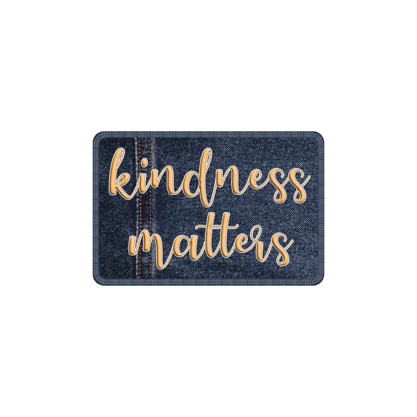 Ashley Productions® The Original Fun Mat® Computer Mouse Pad, 11.75x8 in, Kindness Matters, Denim