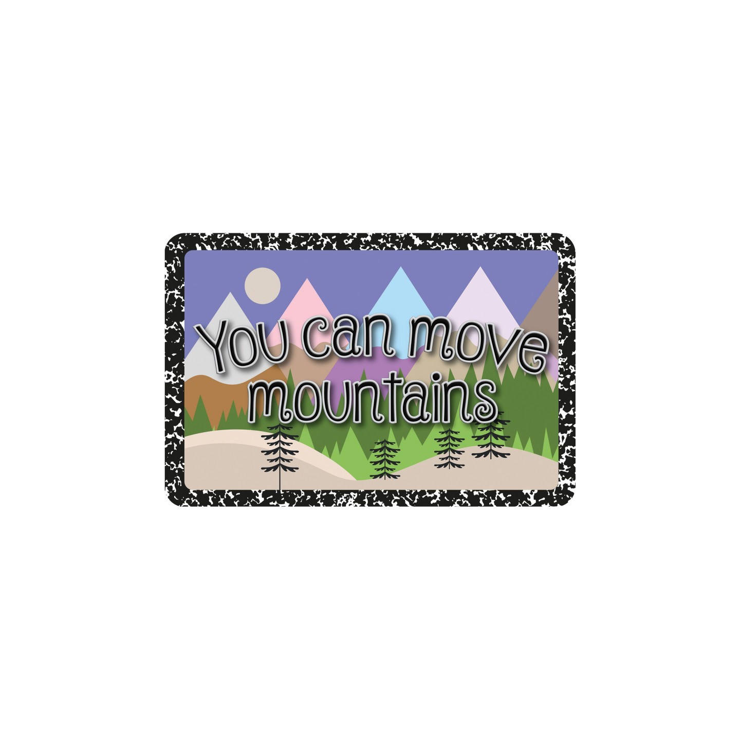 Ashley Productions® The Original Fun Mat® Computer Mouse Pad, 11.75x8 in, You Can Move Mountains