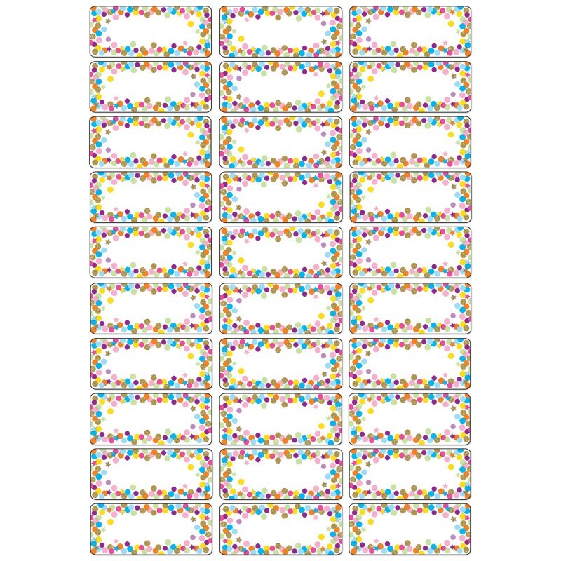 Ashley Productions® Magnetic Die-Cut Small Foam Nameplates & Labels, Confetti, 30 Pieces