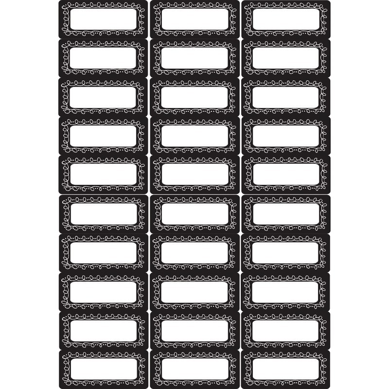 Ashley Productions® Die-Cut Magnetic Foam Chalk Loop Labels/Nameplates, 30 Per Pack, 3 Packs
