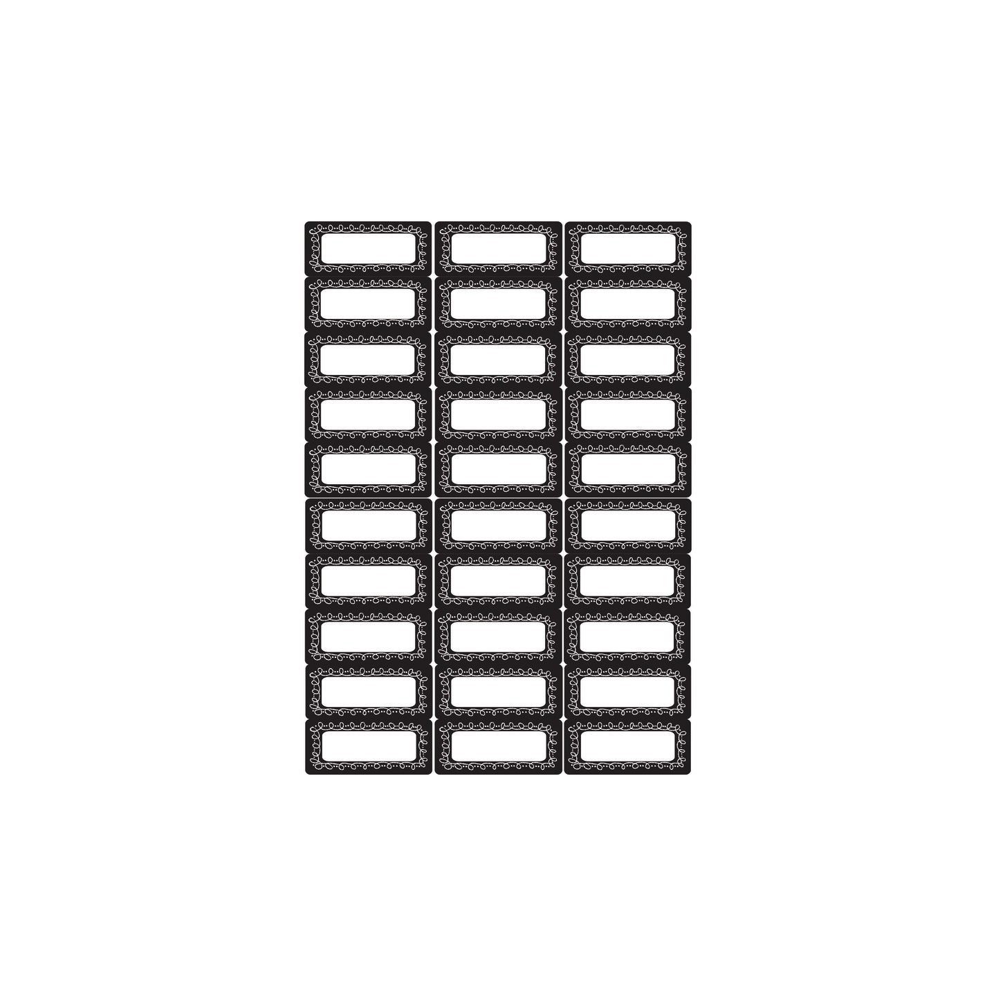 Ashley Productions® Die-Cut Magnetic Foam Chalk Loop Labels/Nameplates, 30 Per Pack, 3 Packs