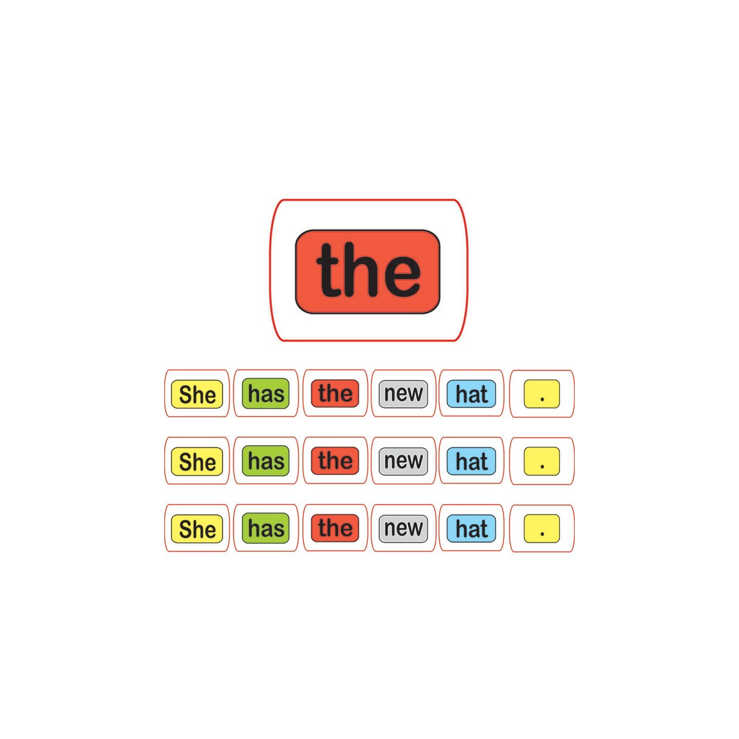 Ashley Productions® Die-Cut Magnetic Foam Sentence Building, 100 Pieces Per Pack, 3 Packs