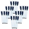 Ashley Productions® Smart Poly Dry Erase Markers with Eraser, Fine Tip, Black, 4 Per Pack, 6 Packs