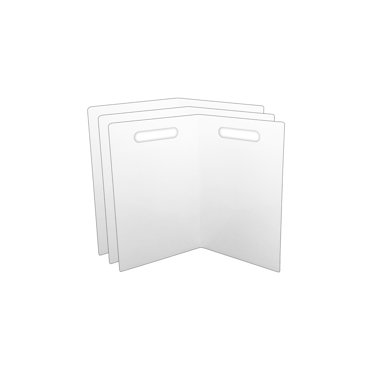 Ashley Productions® Folding Magnetic Whiteboard, White, Pack of 3