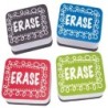 Ashley Productions® Non-Magnetic Mini Whiteboard Erasers, Chalk Loop, Pack of 10