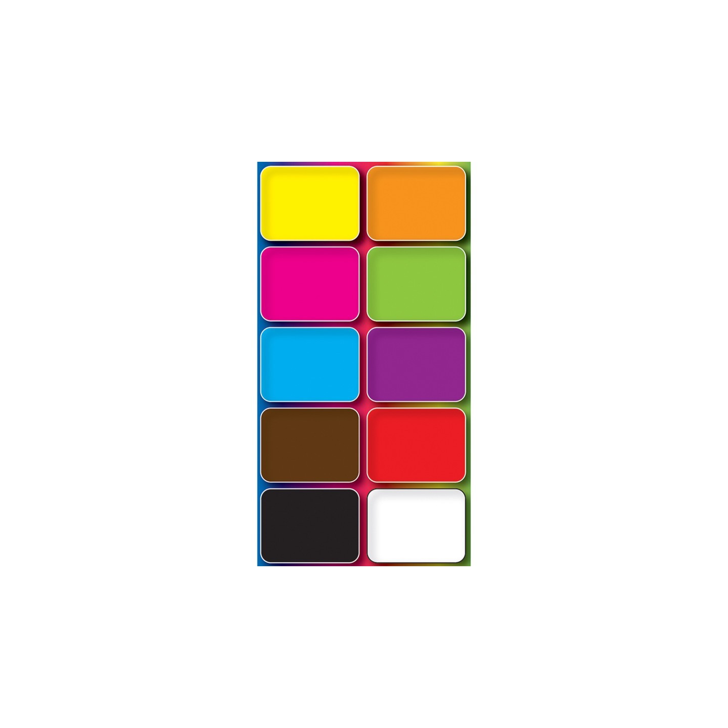 Ashley Productions® Non-Magnetic Mini Whiteboard Erasers, Assorted Colors, Pack of 10