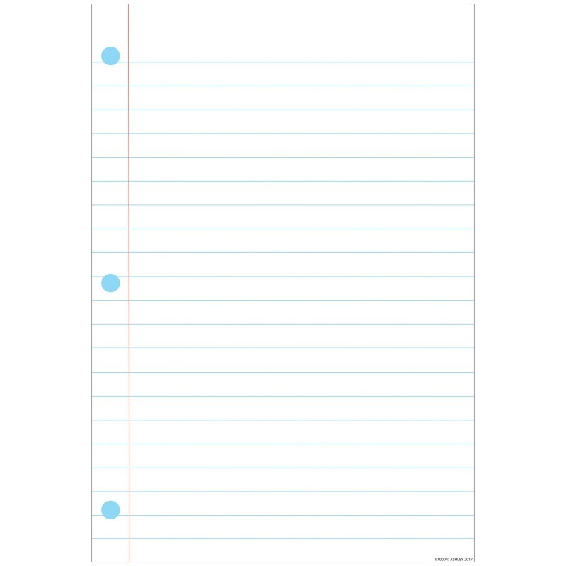 Ashley Productions® Smart Poly™ Notebook Page Chart, Dry-Erase Surface, 13" x 19"