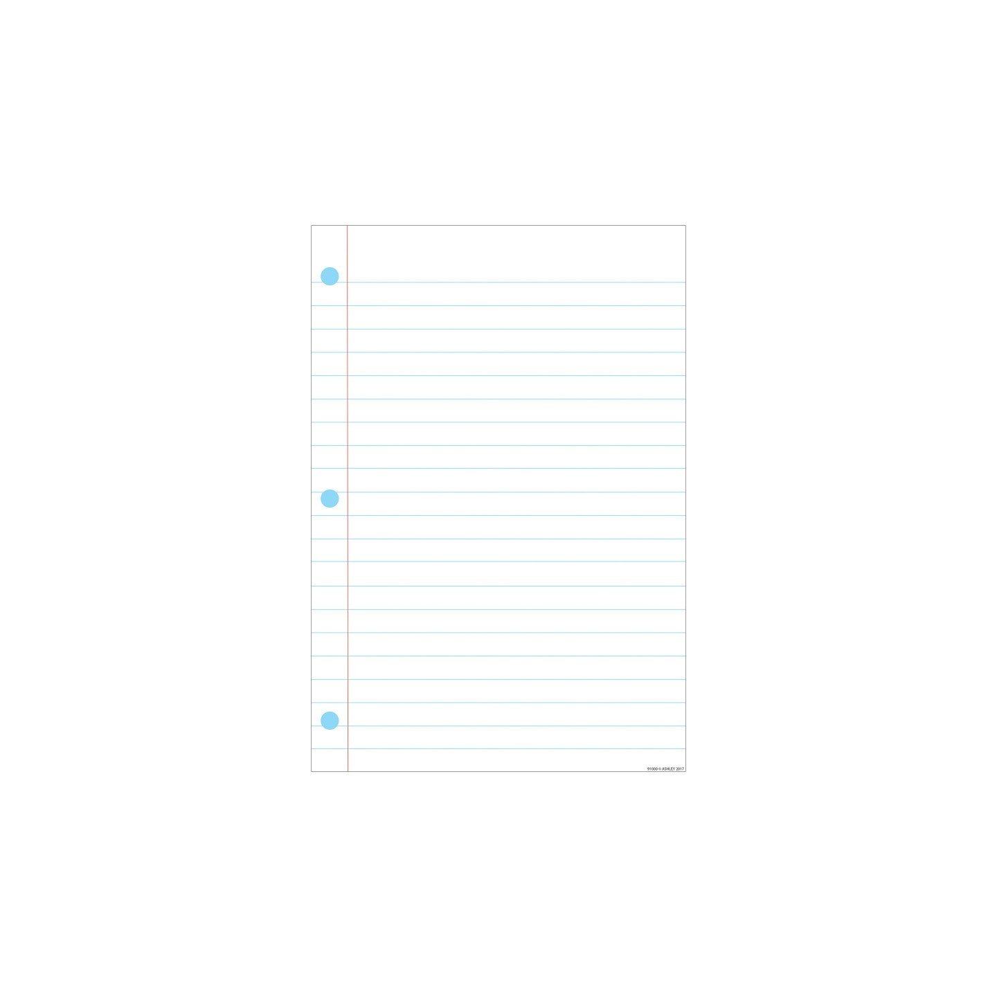 Ashley Productions® Smart Poly™ Notebook Page Chart, Dry-Erase Surface, 13" x 19"