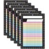 Ashley Productions® Smart Poly Chart, 13" x 19", Chalk Dots with Loops Incentive, w/Grommet, Pack of 6