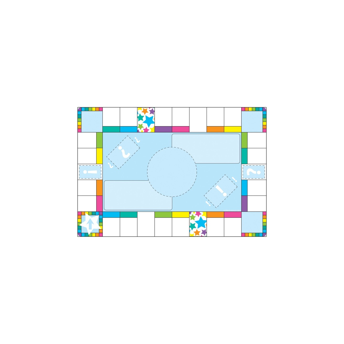 Ashley Productions® Smart Poly™ Chart, 13" x 19", Game Board Squares