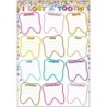 Ashley Productions® Smart Poly™ Chart, 13" x 19", Confetti I Lost A Tooth, w/Grommet