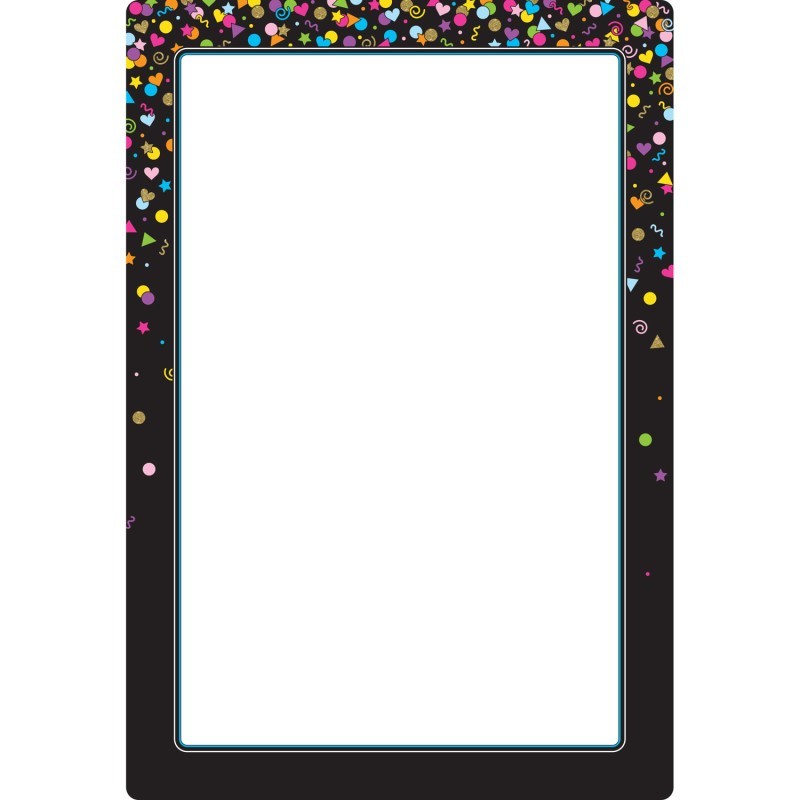 Ashley Productions® Smart Poly® Chart Black Confetti Blank, 13" x 19"