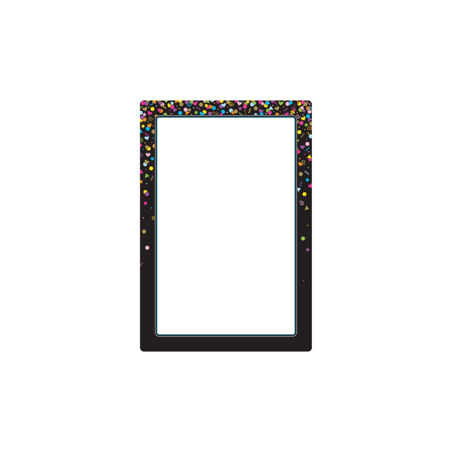 Ashley Productions® Smart Poly® Chart Black Confetti Blank, 13" x 19"