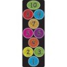 Ashley Productions® Smart Poly™, The Original Fun Mat™, Mat Runner, 15.5" x 47", Numbers 1-10, Colored Chalk Circles