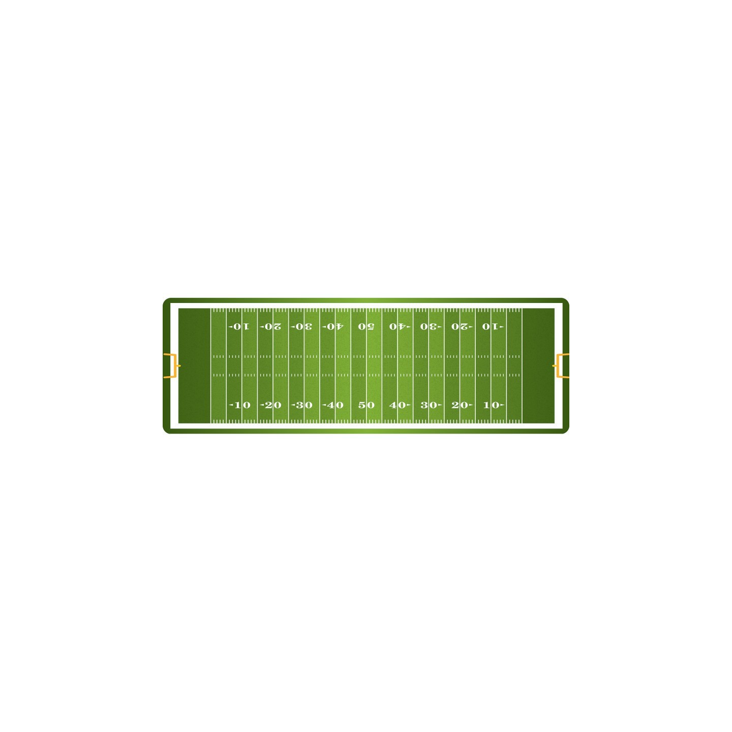 Ashley Productions® The Original Fun Mat™, Mat Runner, 15.5" x 47", Football Field