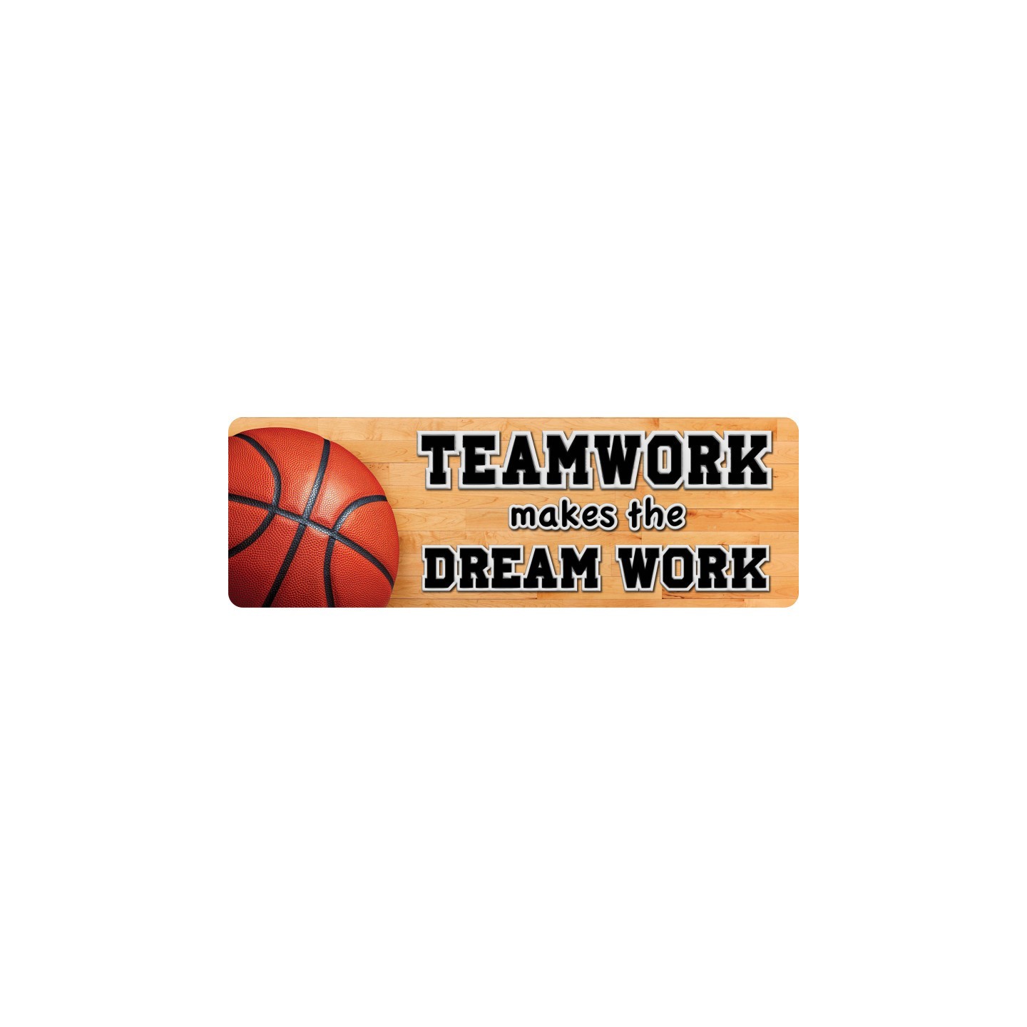 Ashley Productions® The Original Fun Mat™, Mat Runner, 15.5" x 47", Basketball Teamwork