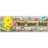 Ashley Productions® The Original Fun Mat™, Mat Runner, 15.5" x 47", Bee Themed Positive Sayings