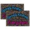 Smart Poly® Welcome Mat with Slip Resistant Backing, 15.5" x 23.5", Confetti, Sprinkle Kindness Everywhere, Pack of 2