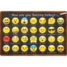 Smart Poly® Welcome Mat with Slip Resistant Backing, 15.5" x 23.5", Emotion Icon Feelings