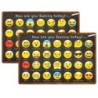 Smart Poly® Welcome Mat with Slip Resistant Backing, 15.5" x 23.5", Emotion Icon Feelings, Pack of 2