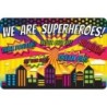 Ashley Productions® The Original Fun Mat™, Welcome Mat, 15.5" x 23.5", Superhero Welcome Mat