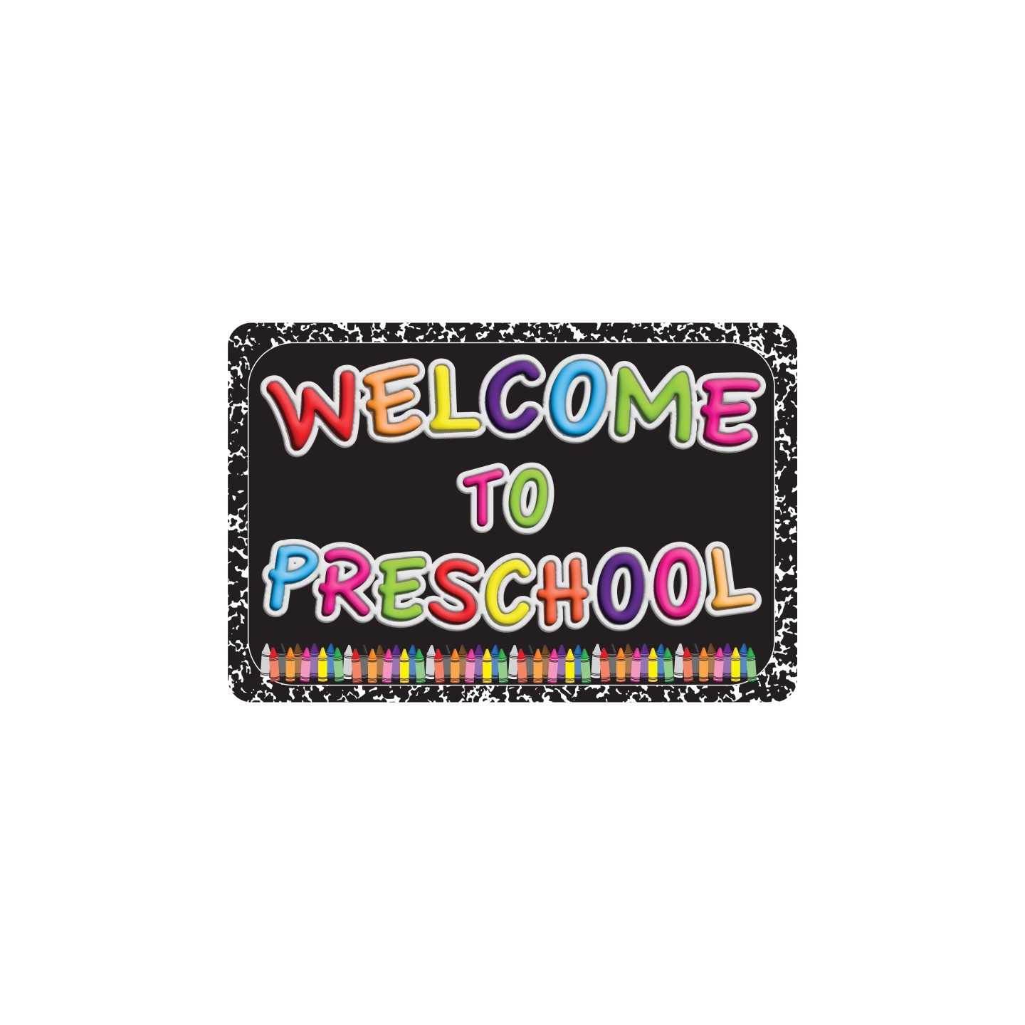 Ashley Productions® The Original Fun Mat™, Welcome Mat, 15.5x23.5 in, Welcome to Preschool