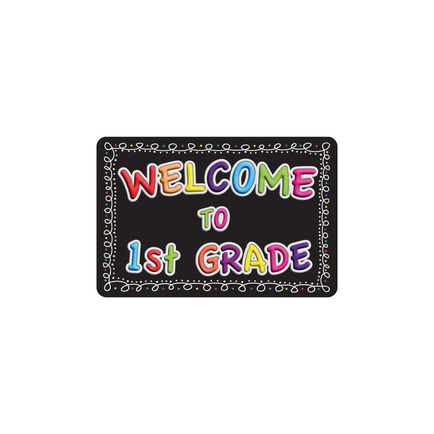 Ashley Productions® The Original Fun Mat™, Welcome Mat, 15.5x23.5 in, Welcome to 1st Grade