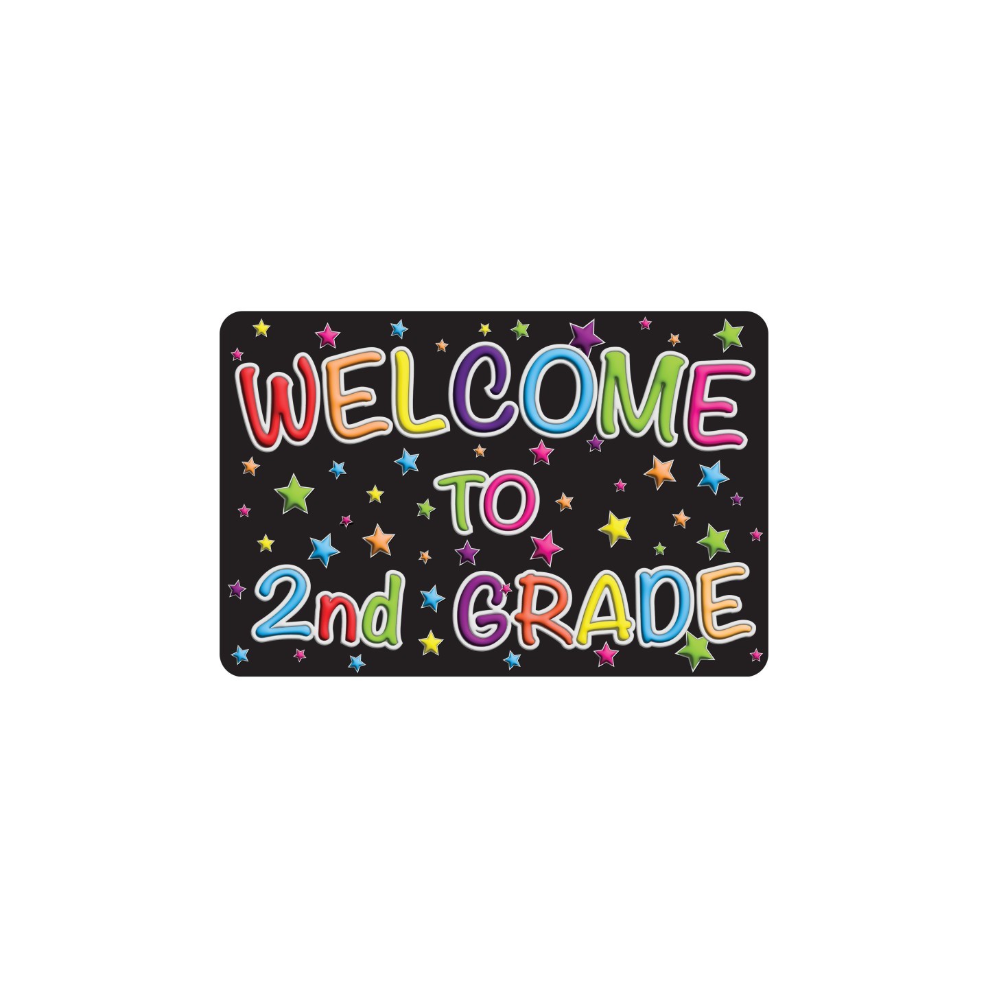 Ashley Productions® The Original Fun Mat™, Welcome Mat, 15.5x23.5 in, Welcome to 2nd Grade