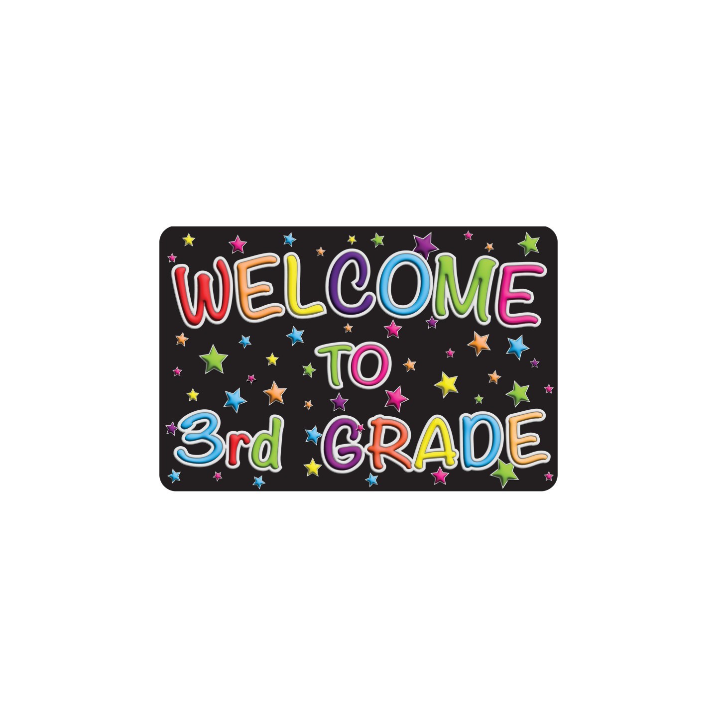 Ashley Productions® The Original Fun Mat™, Welcome Mat, 15.5x23.5 in, Welcome to 3rd Grade