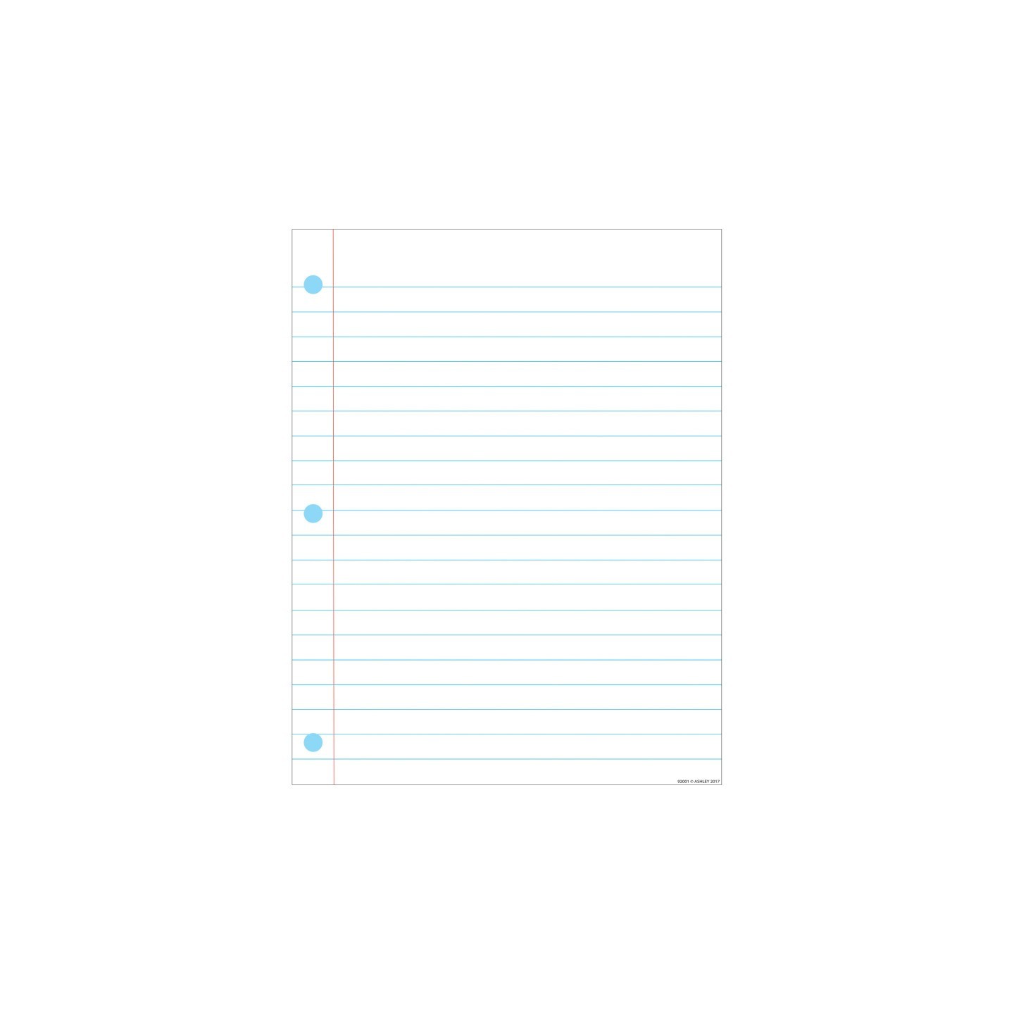 Ashley Productions® Smart Poly™ Notebook Page Chart, Dry-Erase Surface, 17" x 22"