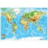 Ashley Productions® Smart Poly™ Learning Mat, 12" x 17", Double-Sided, World Physical Map